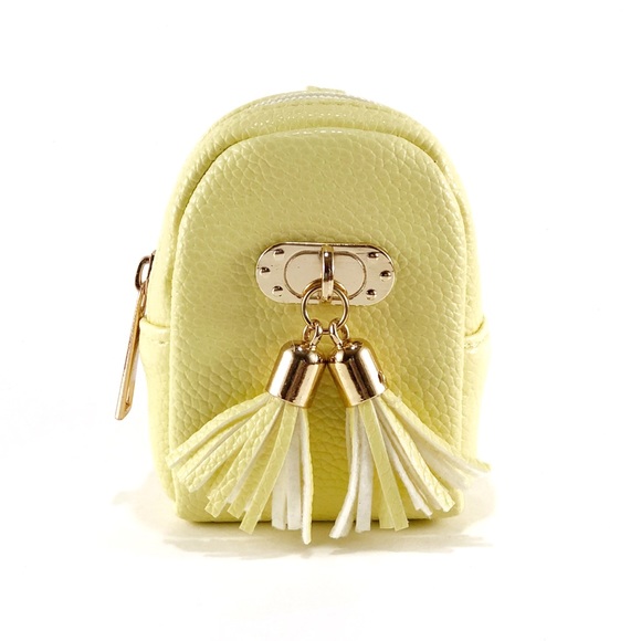 💛Yellow Mini Backpack Coin Purse - Picture 2 of 5